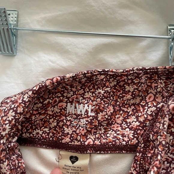 Madewell High-Rise Pink Floral Leggings - Picture 5 of 6